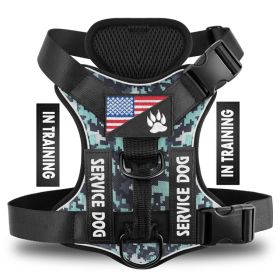 Reflective Breathable Solid Color Polyester Dog Strap (Option: Camouflage colour-XS)